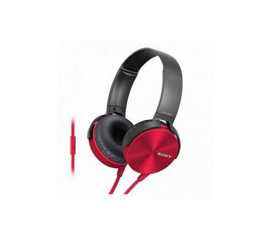 sony extra bass headphone red