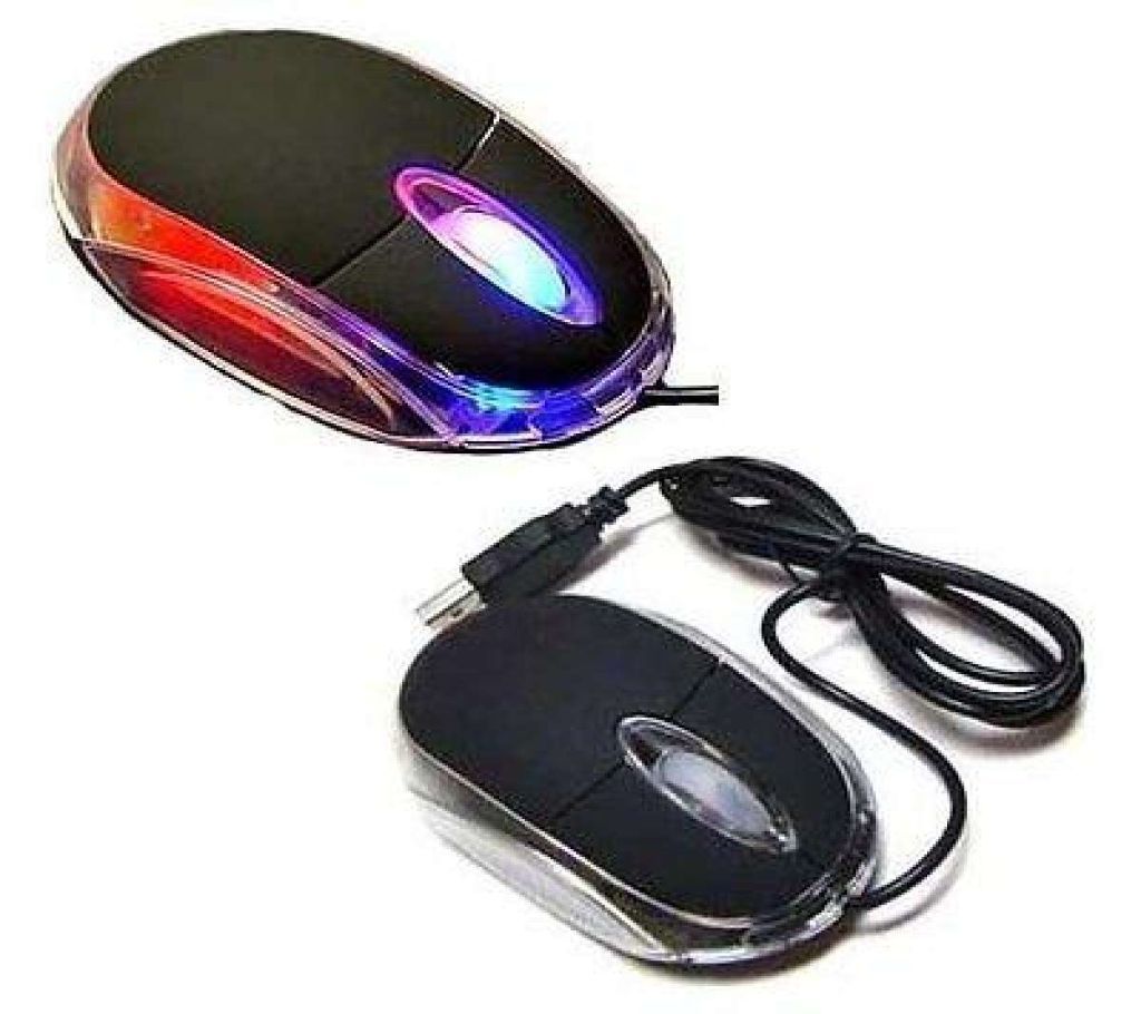 3D Optical Wired USB Mouse - Black