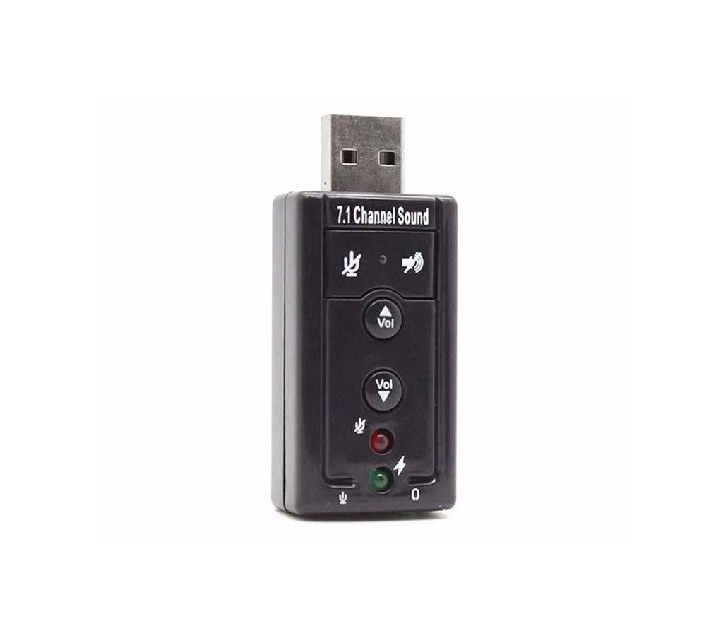 USB 3D Audio Sound Card Adapter - Black