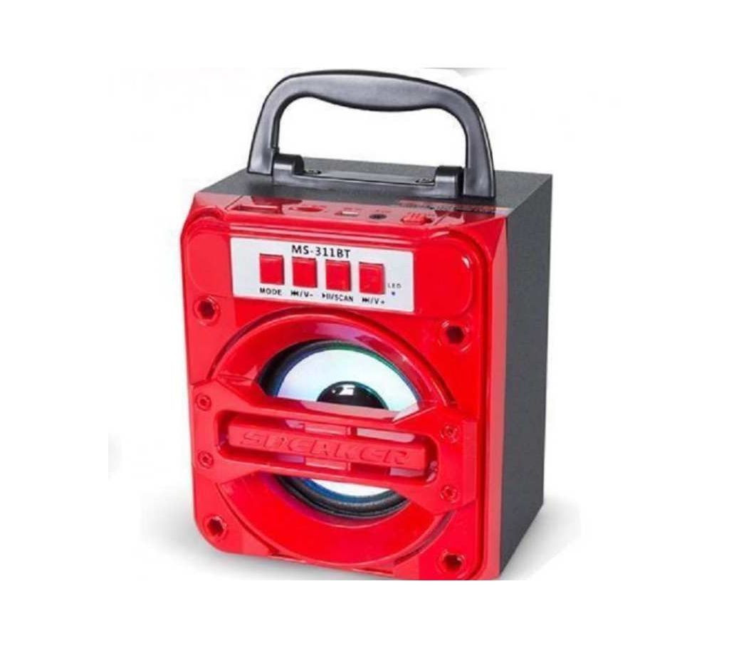 MS-311 Portable Wireless BT Mobile Multimedia Speaker Music Player - Red