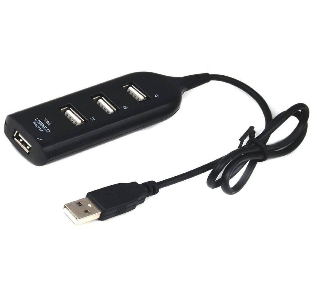 4 Port Usb 2.0 hub Black
