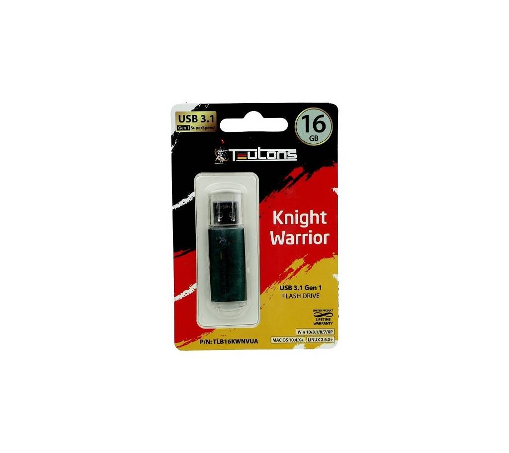 TEUTONS KNIGHT WARRIOR Pendrive 16GB - OLIVE GREEN 