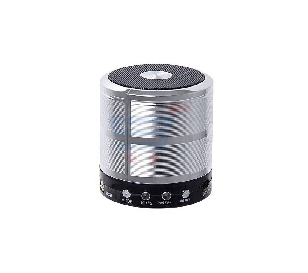 Mini Bluetooth Wireless Speaker WS-887 - Silver and Black