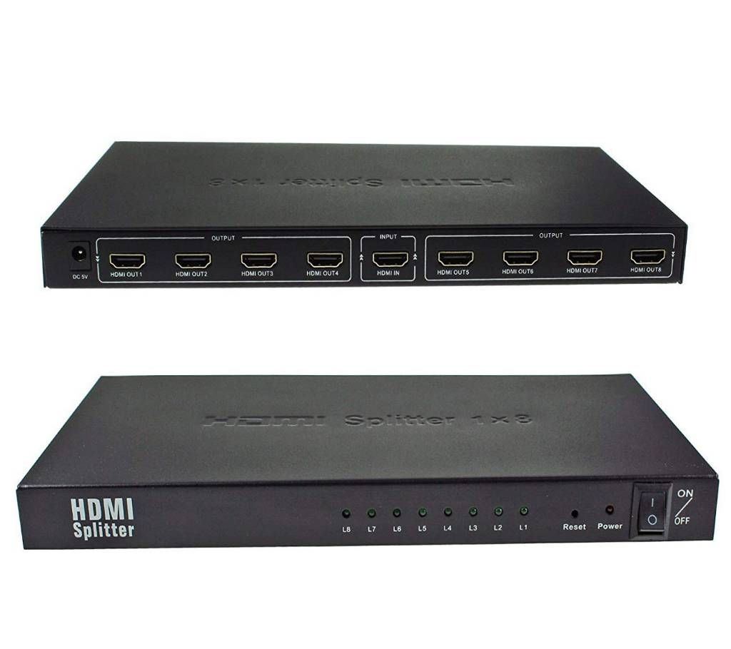 1x8 HDMI Splitter 4K 8 port