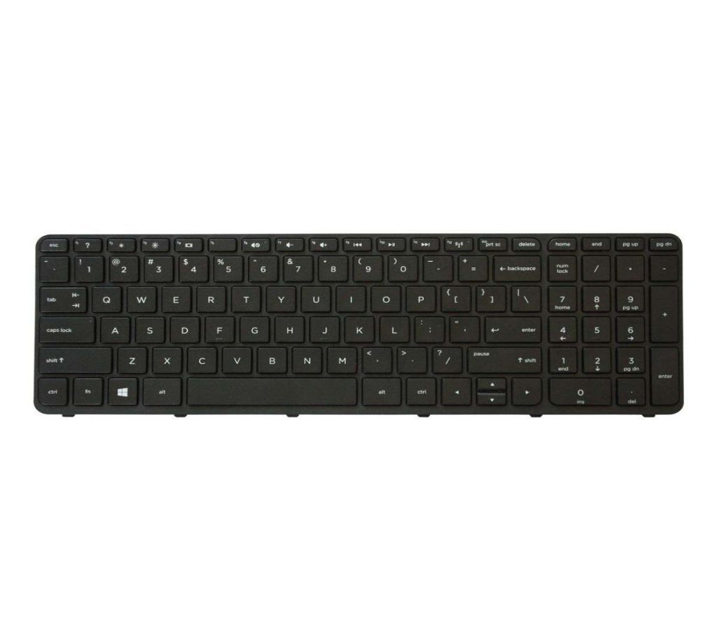 Laptop Keyboard for HP Pavilion 15-e000 15-e100 15-n000 15-n100 15-n200 15-n300 Series Laptop Black with Frame