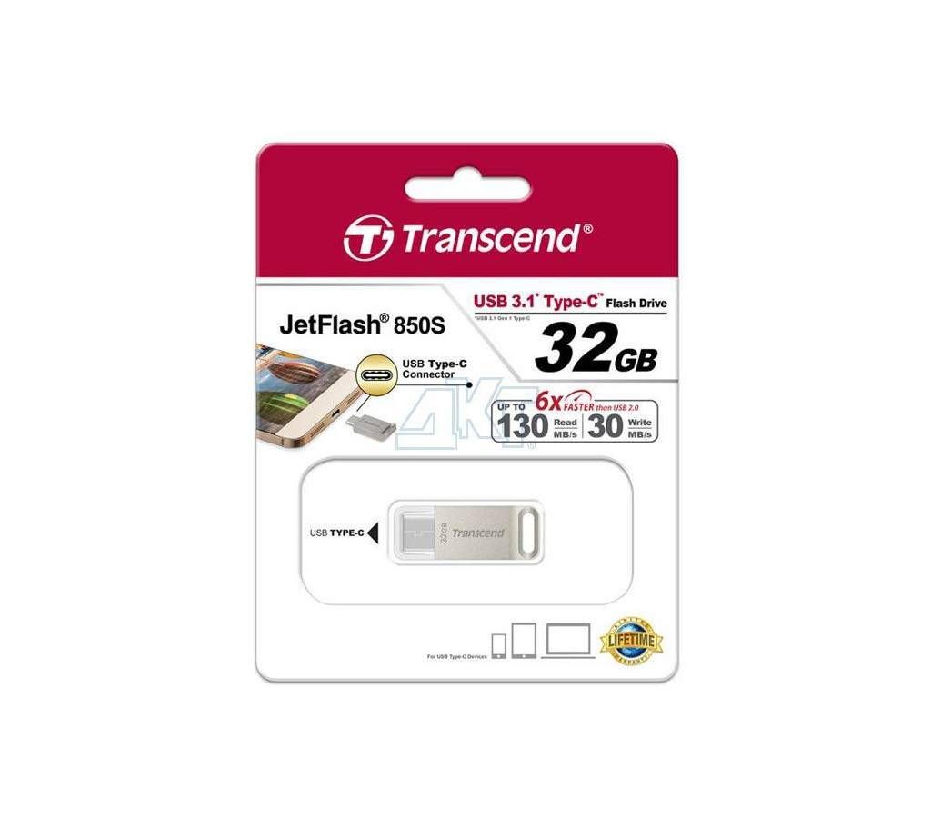 Transcend JetFlash 850S USB 3.1 Type C Capacity:32GB
