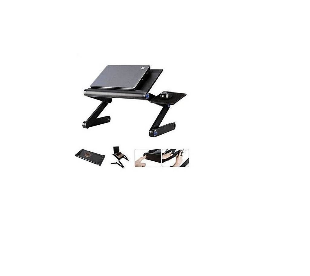 T9 Multi Functional Laptop Table Stand - Black