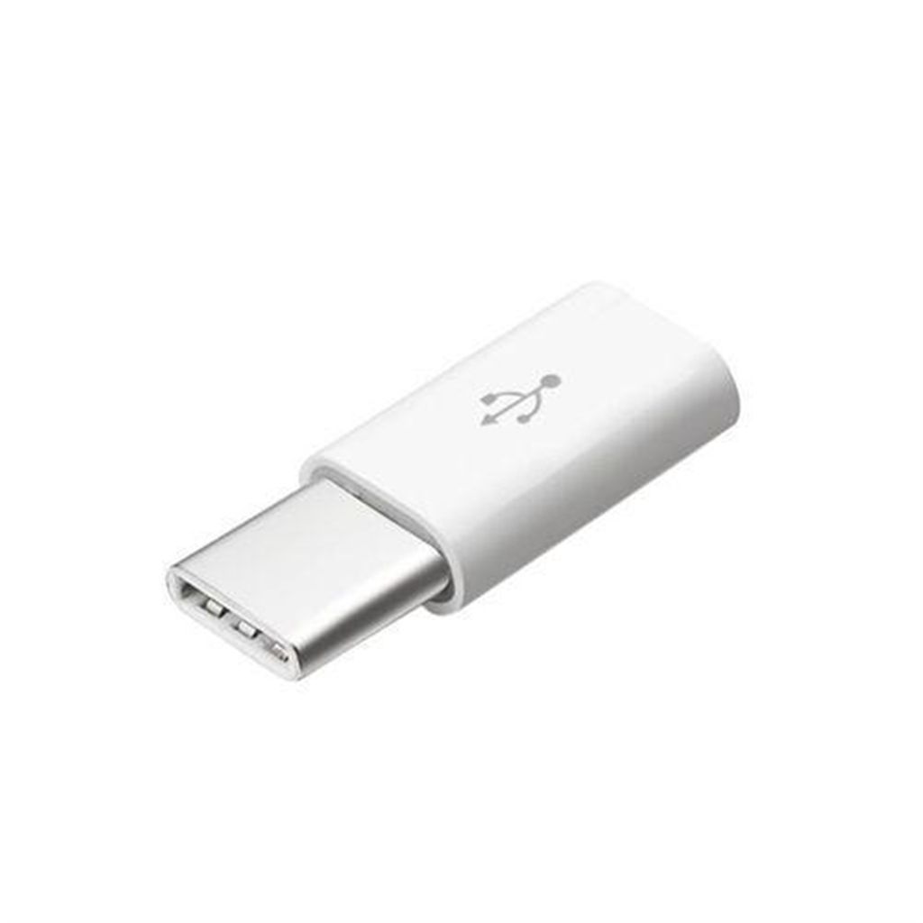 Type C Male To Micro USB Female Converter Adapter - White