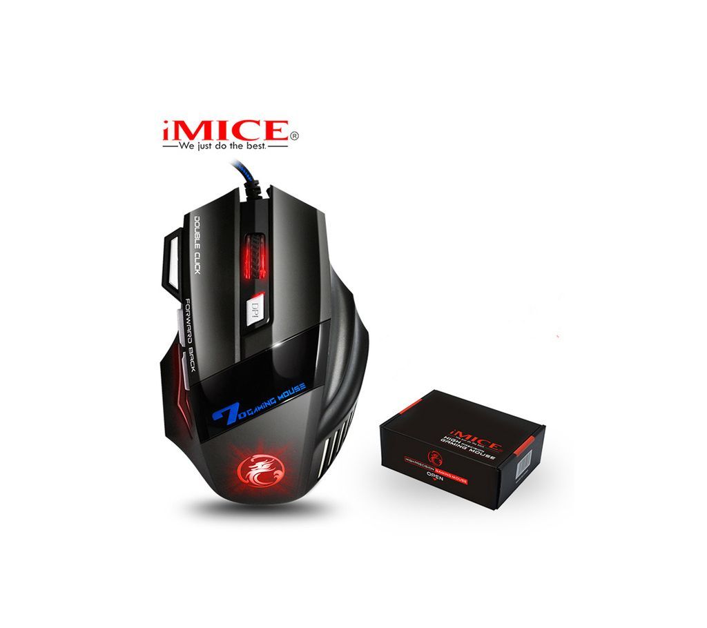 iMice X7 Wired Gaming Mouse Professional 7 Buttons LED Optical Game Computer Mouse