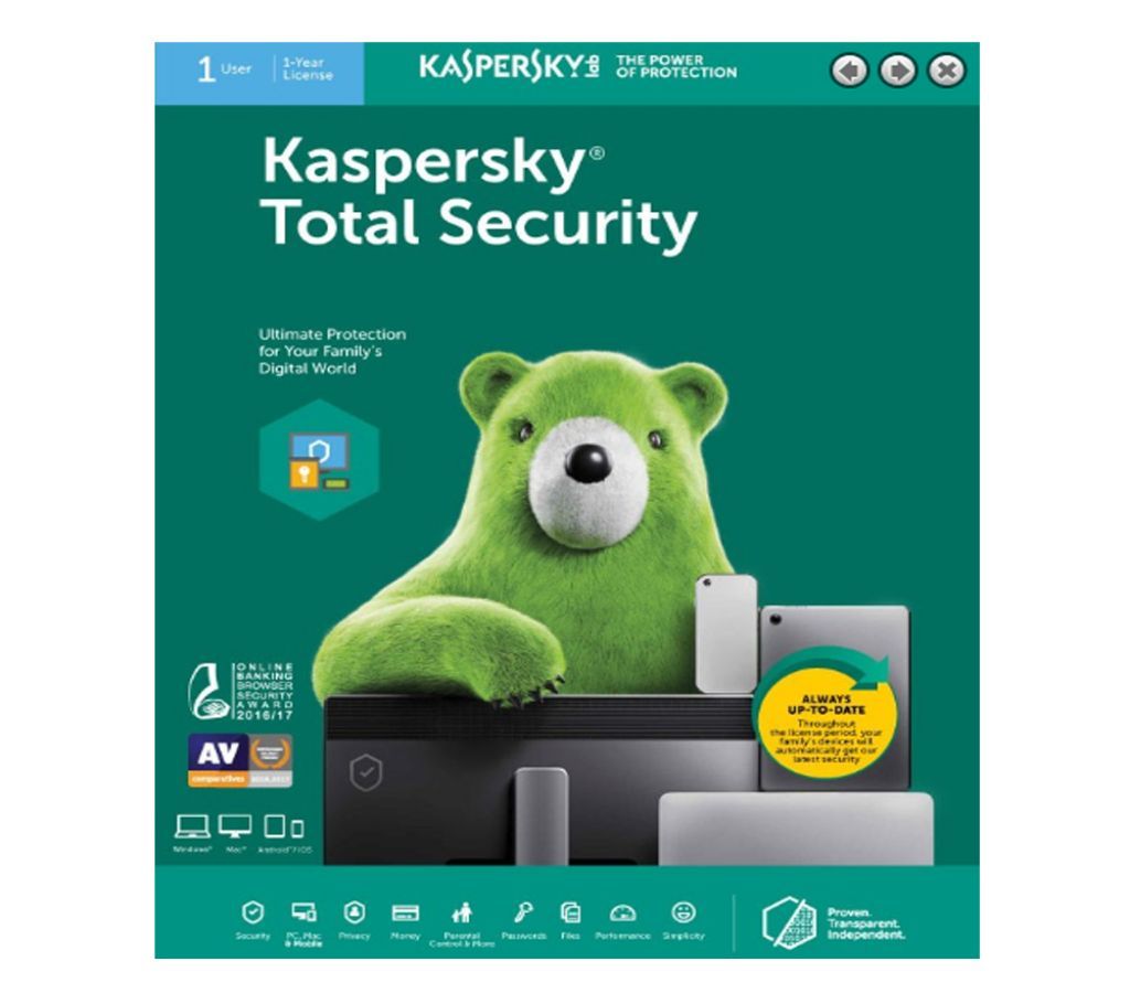 Kaspersky Total Security (1 User | 1 Year License)