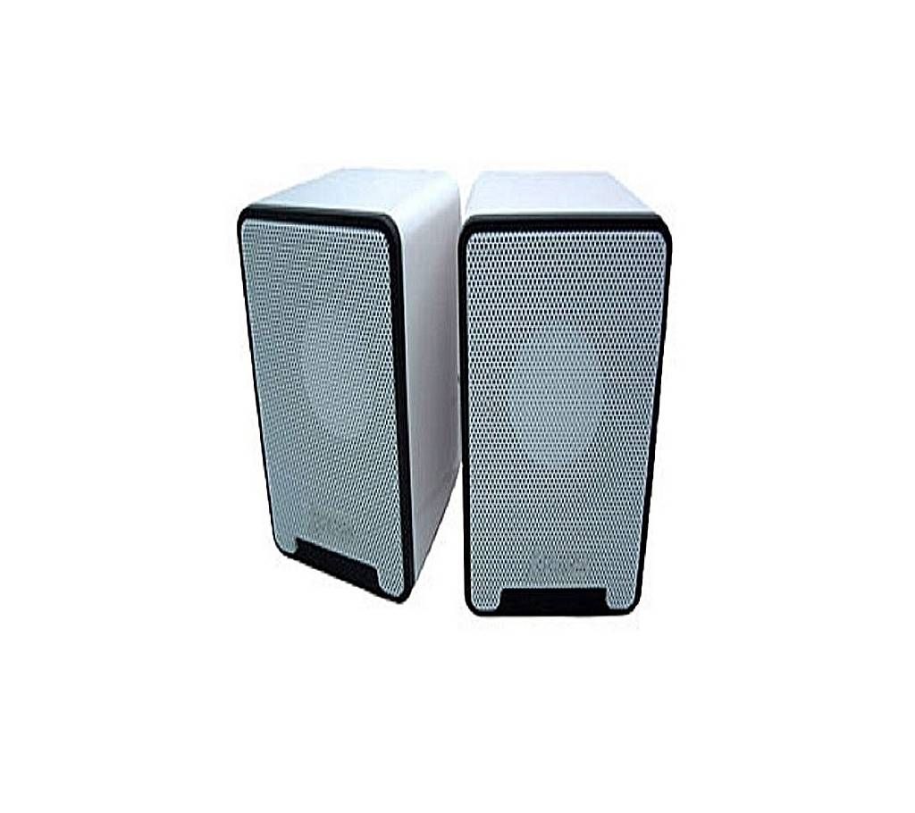 USB2.0-Channel D9 Multimedia Speaker - Black and White