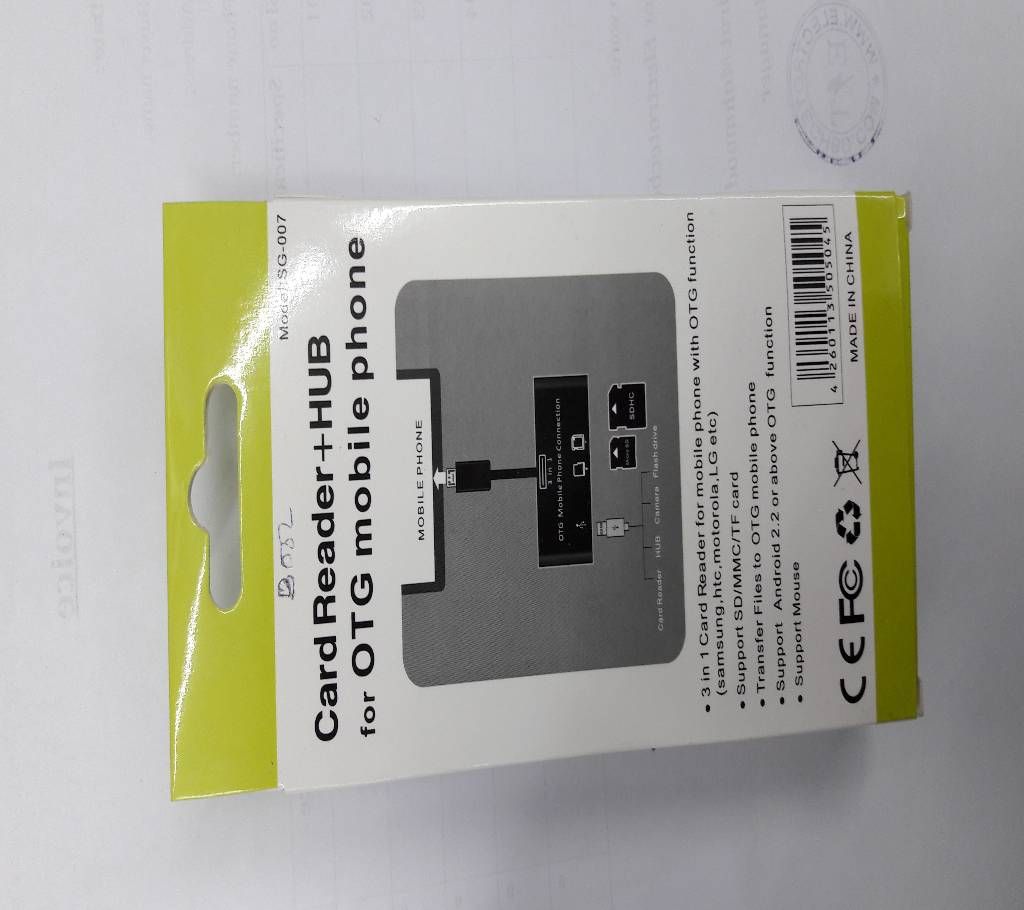 3-in-1 OTG Smart HUB Micro USB card reader