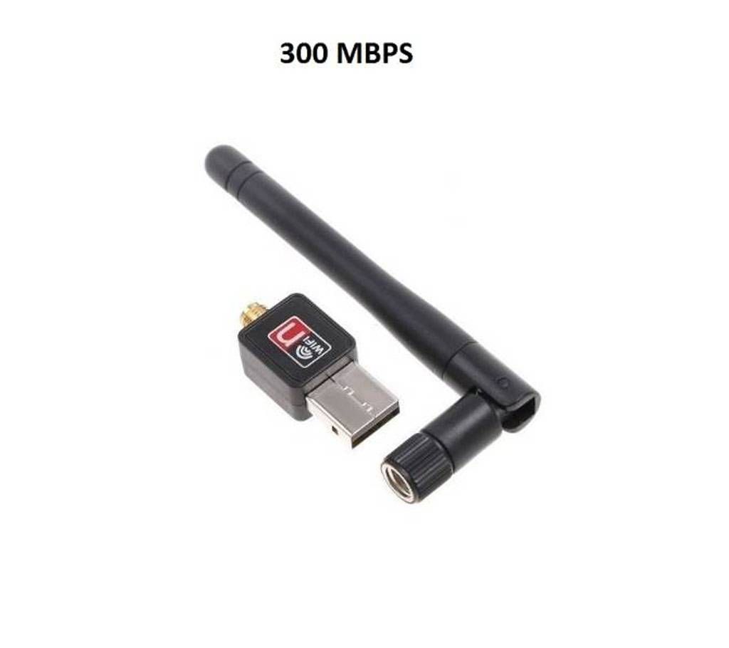 300 MBPS WiFi Wireless USB Adapter With Antenna