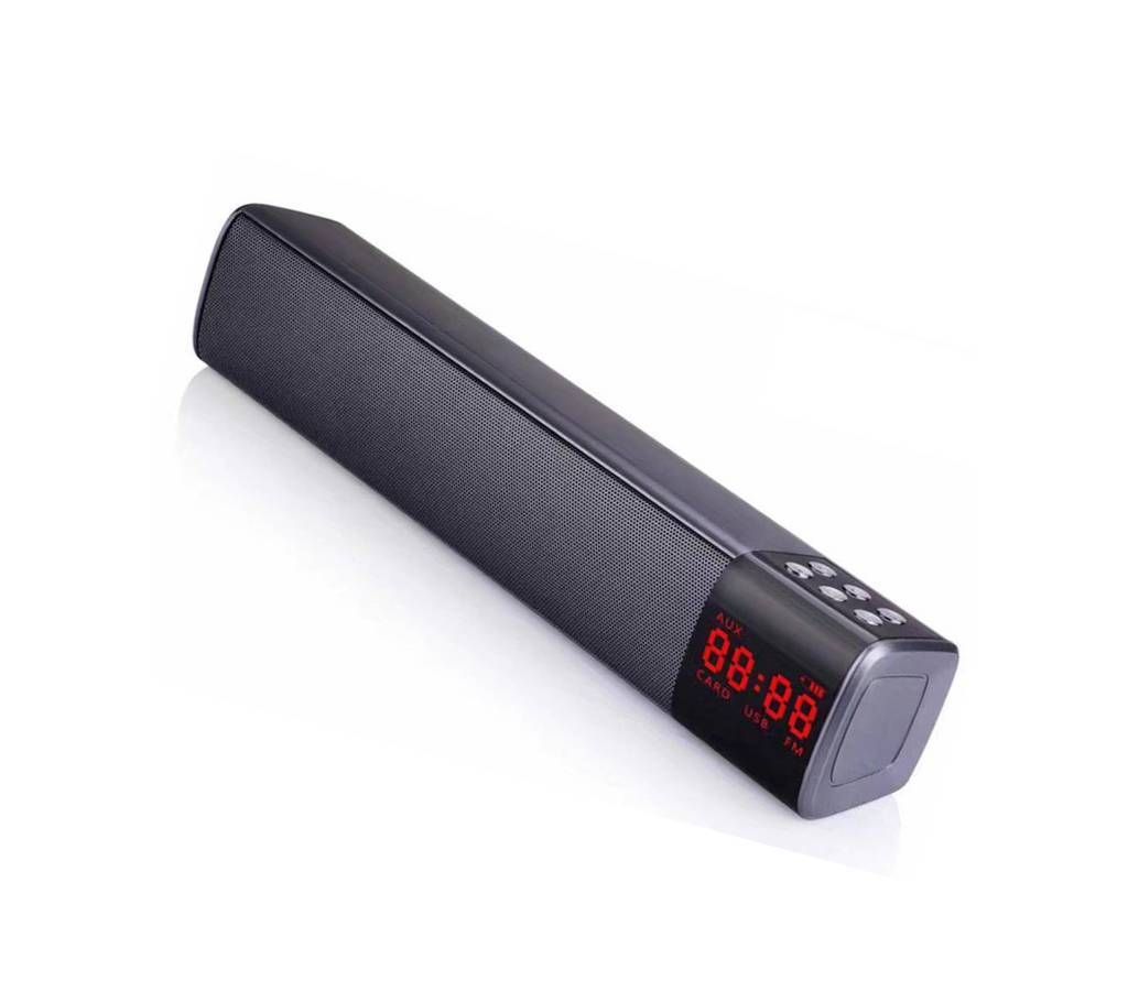 S2028 Portable Wireless Bluetooth Speaker Stereo Music Player TF Card Slot Hands-free AUX-IN LED Display Black