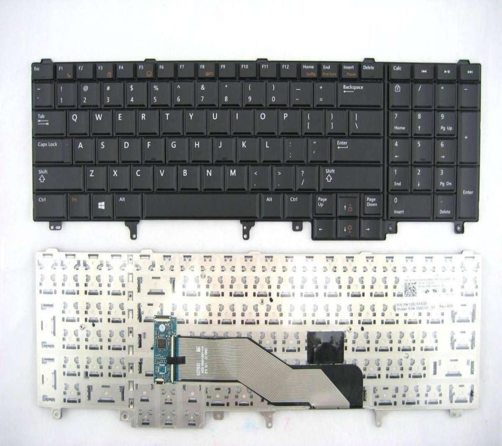 Replacement Laptop Keyboard for DELL Latitude E5520 E6530 E6520 Laptop- Black