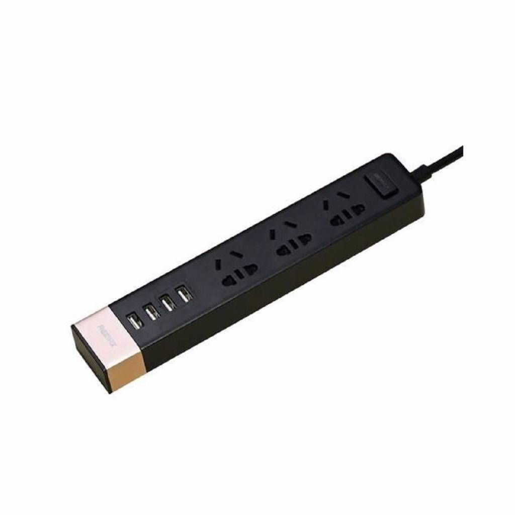 REMAX RU-S2 Socket 4-Port & USB Charger - Black