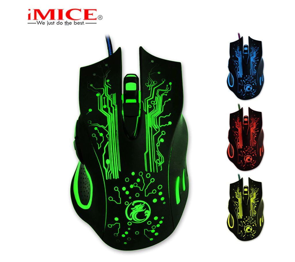 iMICE X9 Gaming Mouse 3200 DPI USB Wired Optical LED Computer Mice Mause for Laptop PC Gamer Upgraded version