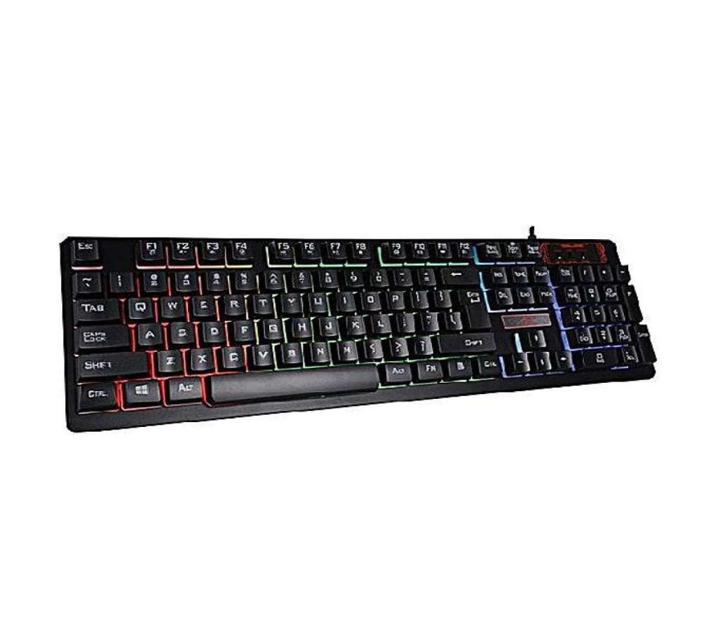 HV-KB421L - USB Multi-functional Backlit Keyboard - Black