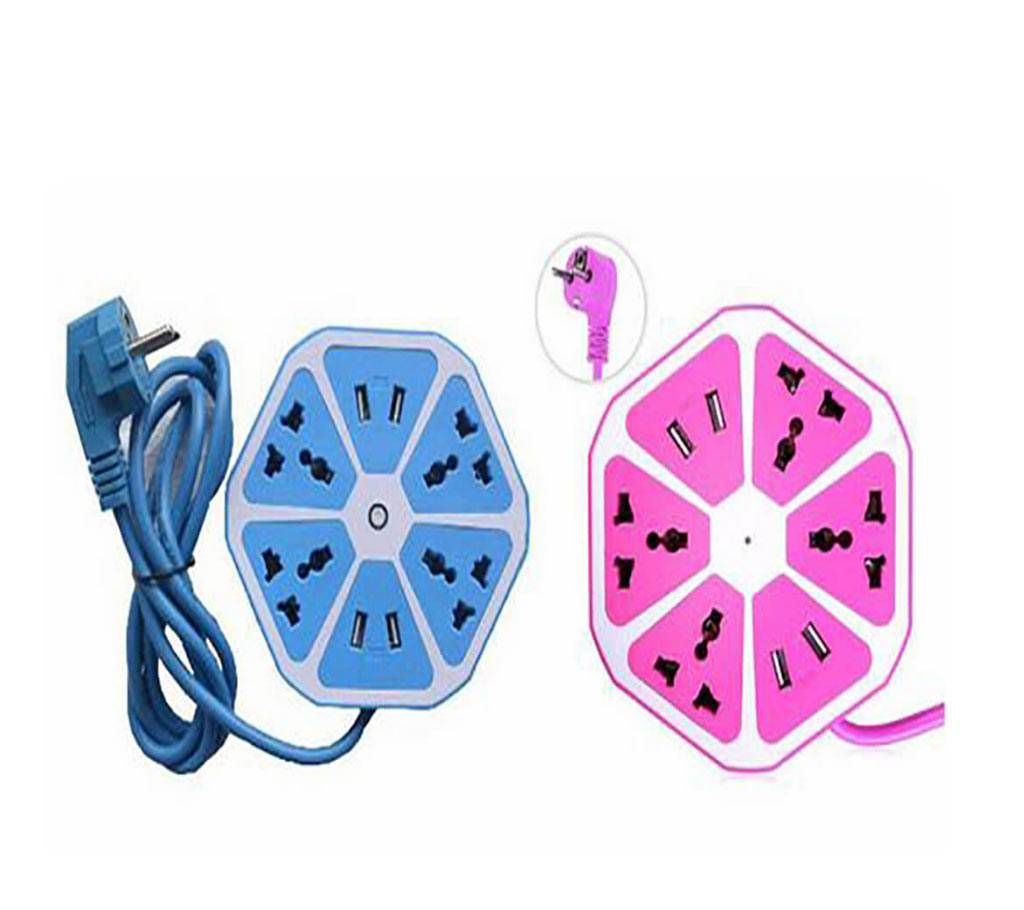 Hexagone multi plug with 8 port USB