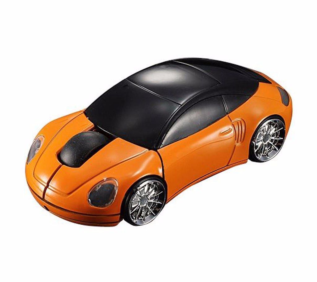 Car Shaped Wireless LED Mouse - Yellow