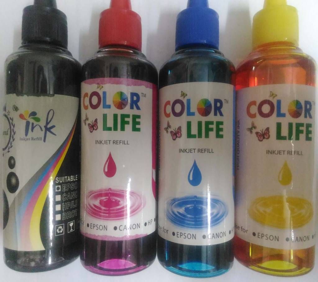 Printer Ink Refill - 4 Pcs Set