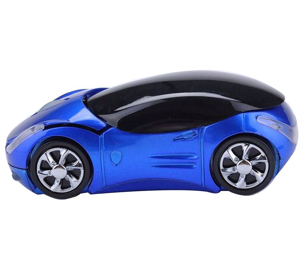 Car Shaped Wireless Optical Mouse - Blue