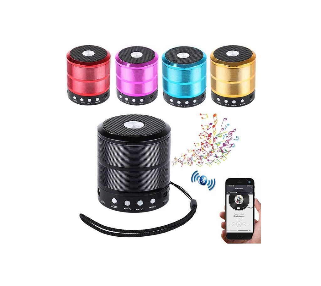   USB Wireless Bluetooth Mini Speaker WS-887 with MP3 FM Radio  SD Card Slot (Multi Color)