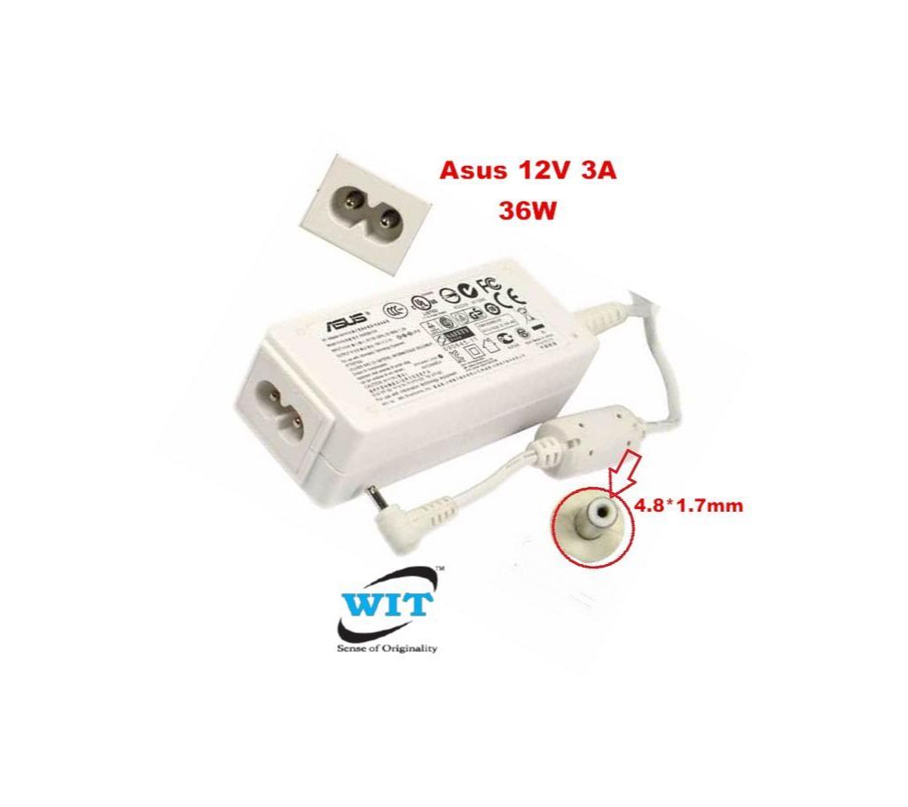 Asus 12V 3A 36W 4.8*1.7mm Power Adapter for Asus Eee PC 900 Eee PC900 900HA 900HD 904HA 904HG 1000HT 1000HV 1000HD (Asus 36W Adapter)(Asus 12V 3A