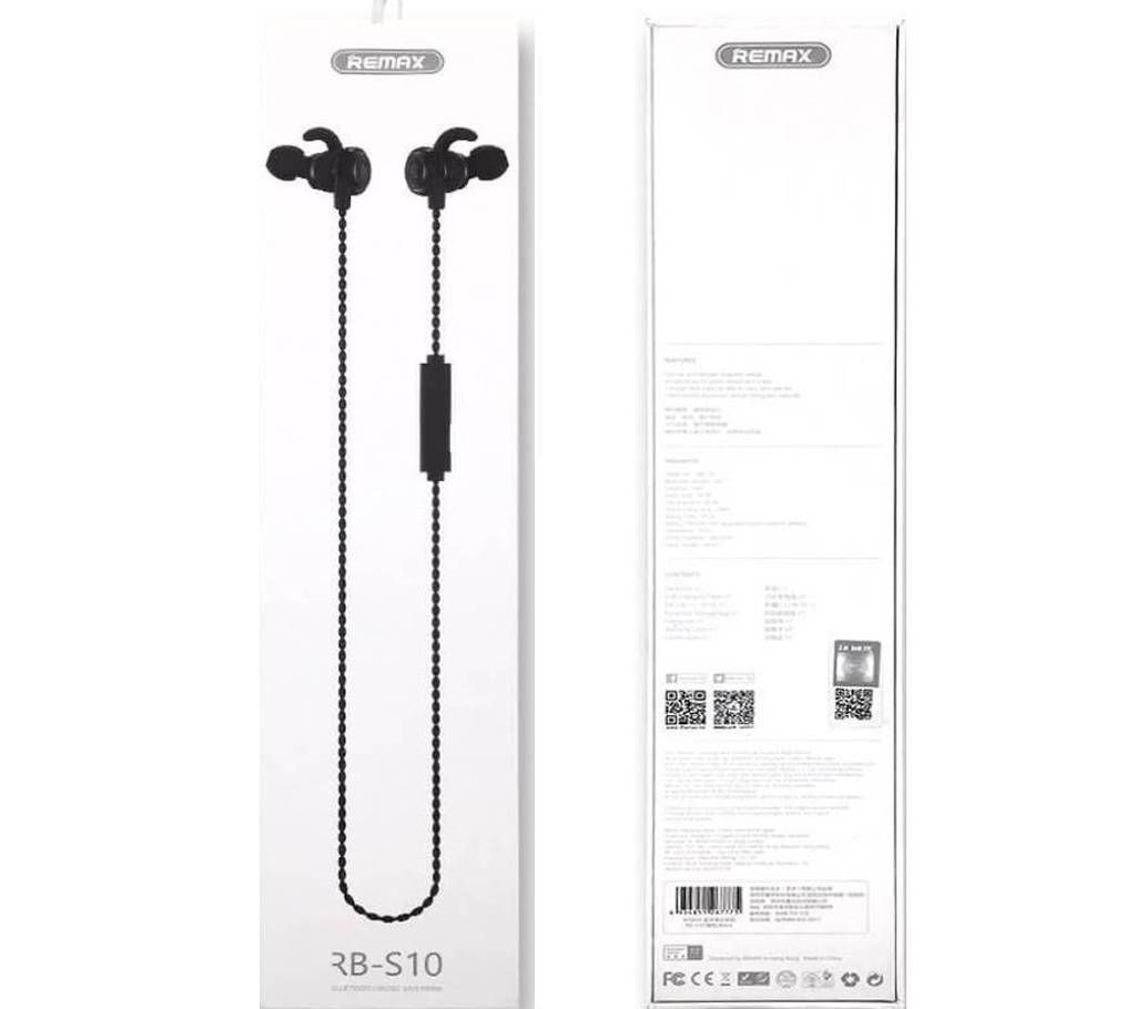 REMAX S10 SPORT IN-EAR MAGNETIC ADSORPTION STEREO HEAVY BASS VOICE PROMPT BLUETOOTH EARPHONE