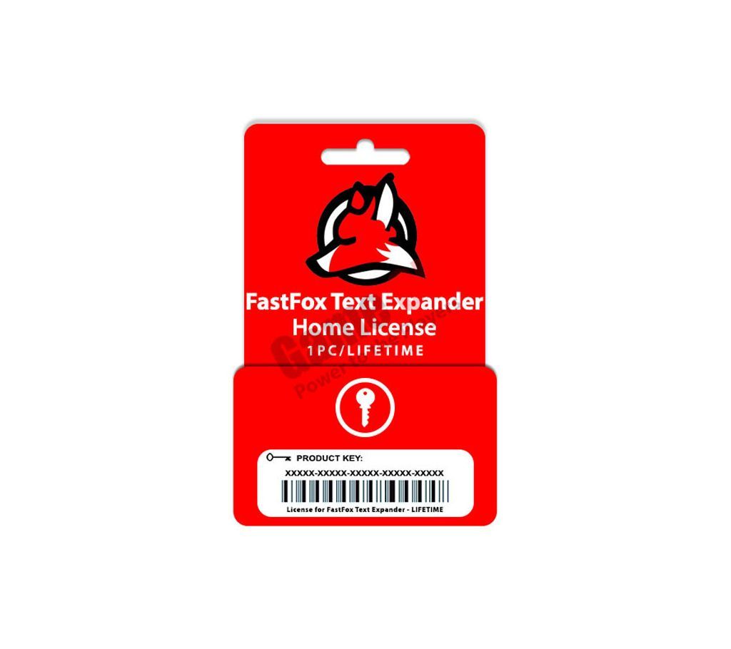 NCH FastFox Text Expander Home Edition (Genuine License) 1PC/Lifetime License