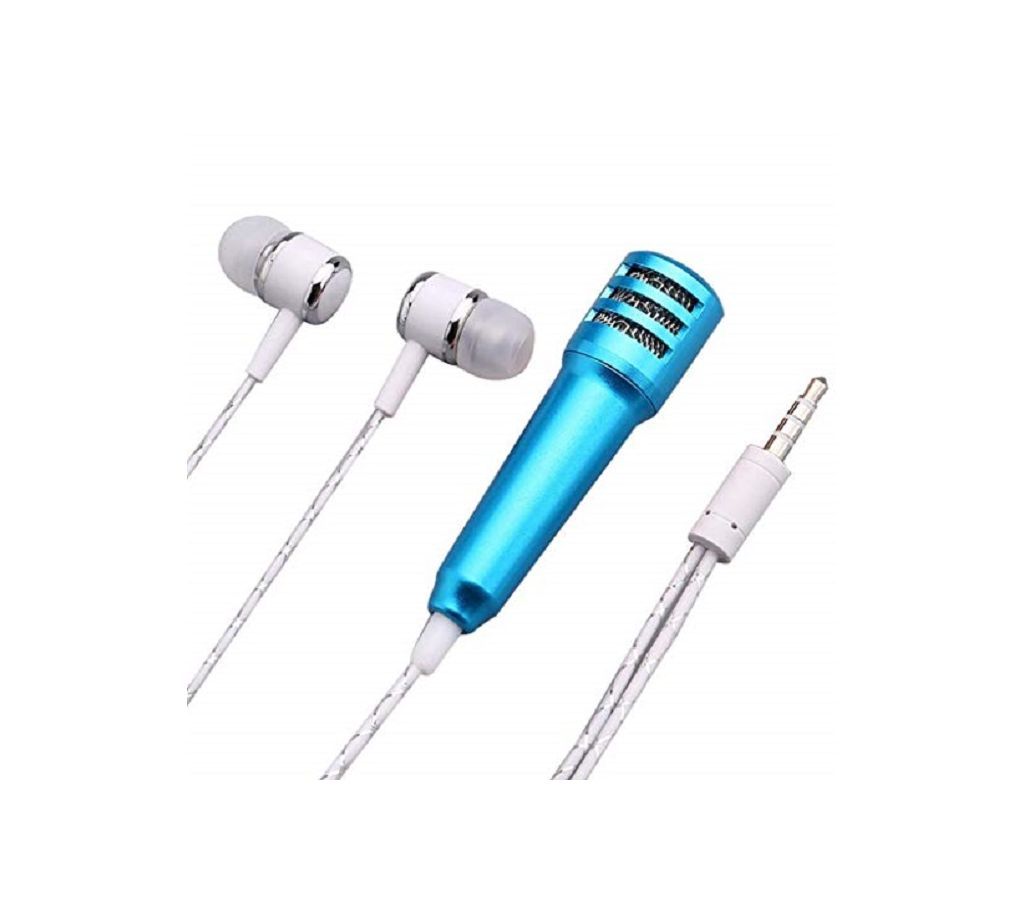 Portable Mini Microphone Karaoke Condenser Microphone With Earphone For Phone Computer