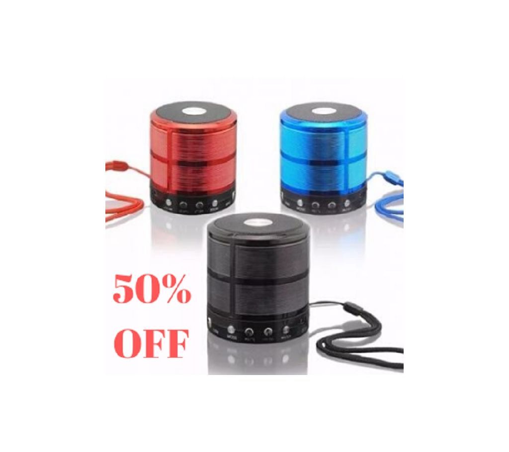 Original Mini Bluetooth Speaker WS-887 (Advanced Quality) - Black-1pcs 
