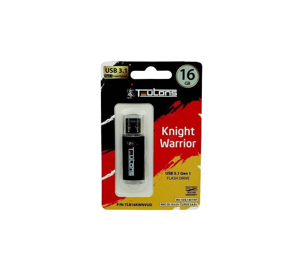 TEUTONS KNIGHT WARRIOR 16GB Pen drive - GREY  