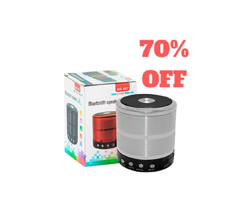 Original Mini Bluetooth Speaker WS-887 (Advanced Quality) - White