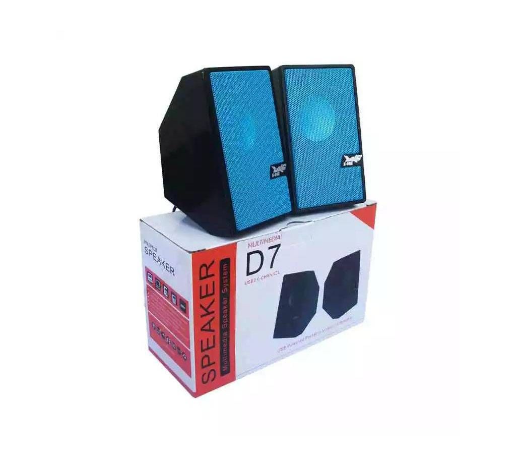 D7 Multimedia Speaker Mini USB 2.0 - Blue