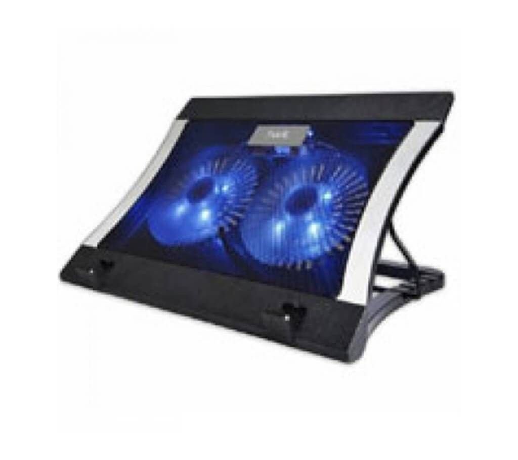 HAVIT LAPTOP COOLING PAD (Ultra-quiet Laptop Cooler,Height Adjustable Laptop Cooling Stand, Blue LED, 2 Fans, 2 USB Ports)