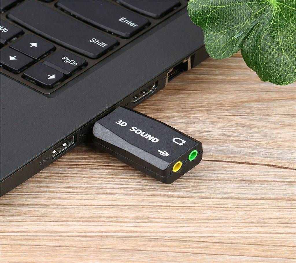 USB Audio Sound Card Adapter for PC Laptop
