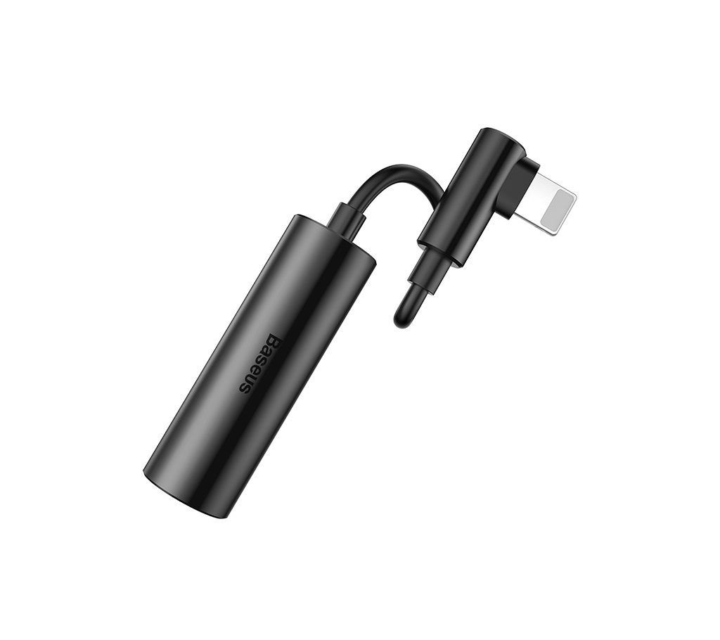 Baseus L42 IP Male to 3.5mm+IP Female Adapter-Black