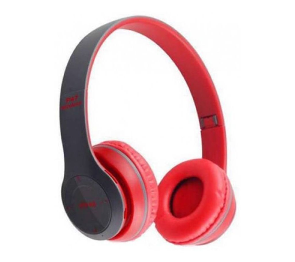 Wireless Bluetooth Headphone P47 - Red