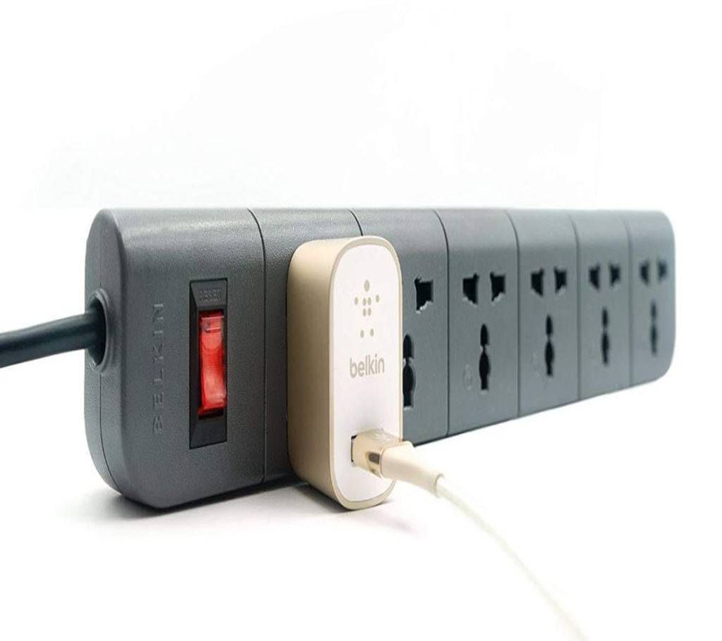 Belkin Power Stribe 6 Port 2 M Gray Economy Series (F9E600ZB2M)