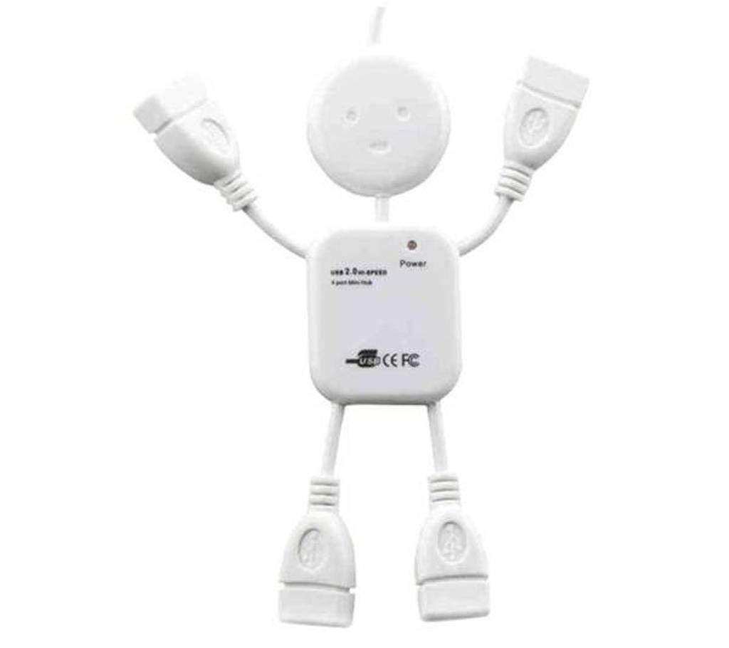 4-Ports Human Shaped USB Hub Switch Splitter Cable