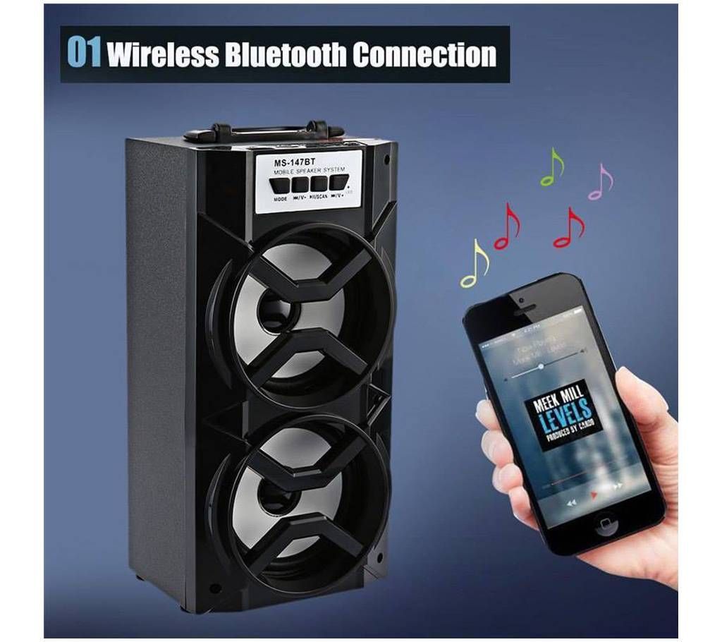 MS-147BT Super Bass portable outdoor Bluetooth Wireless Speaker
