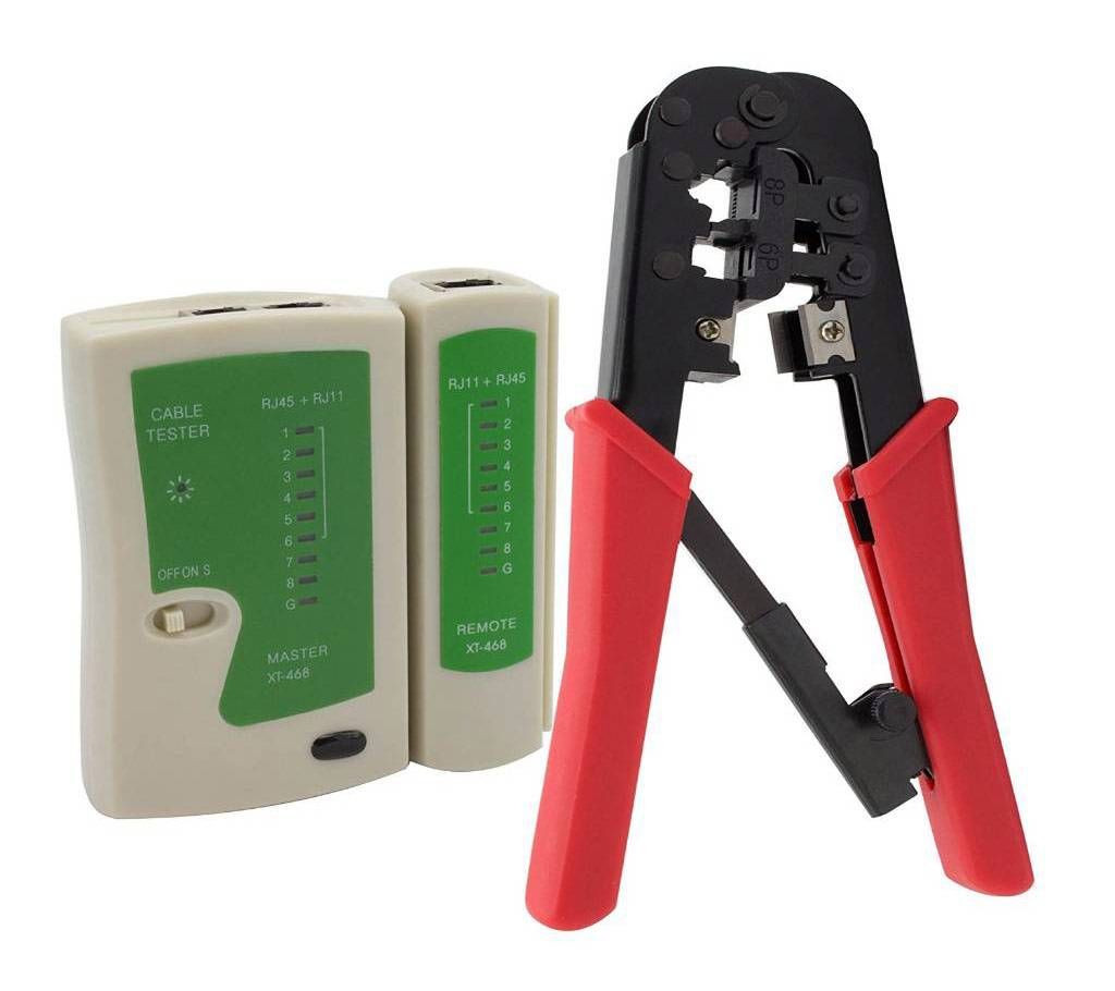 Crimping Tool and RJ45/RJ11 Lan Cable Tester combo