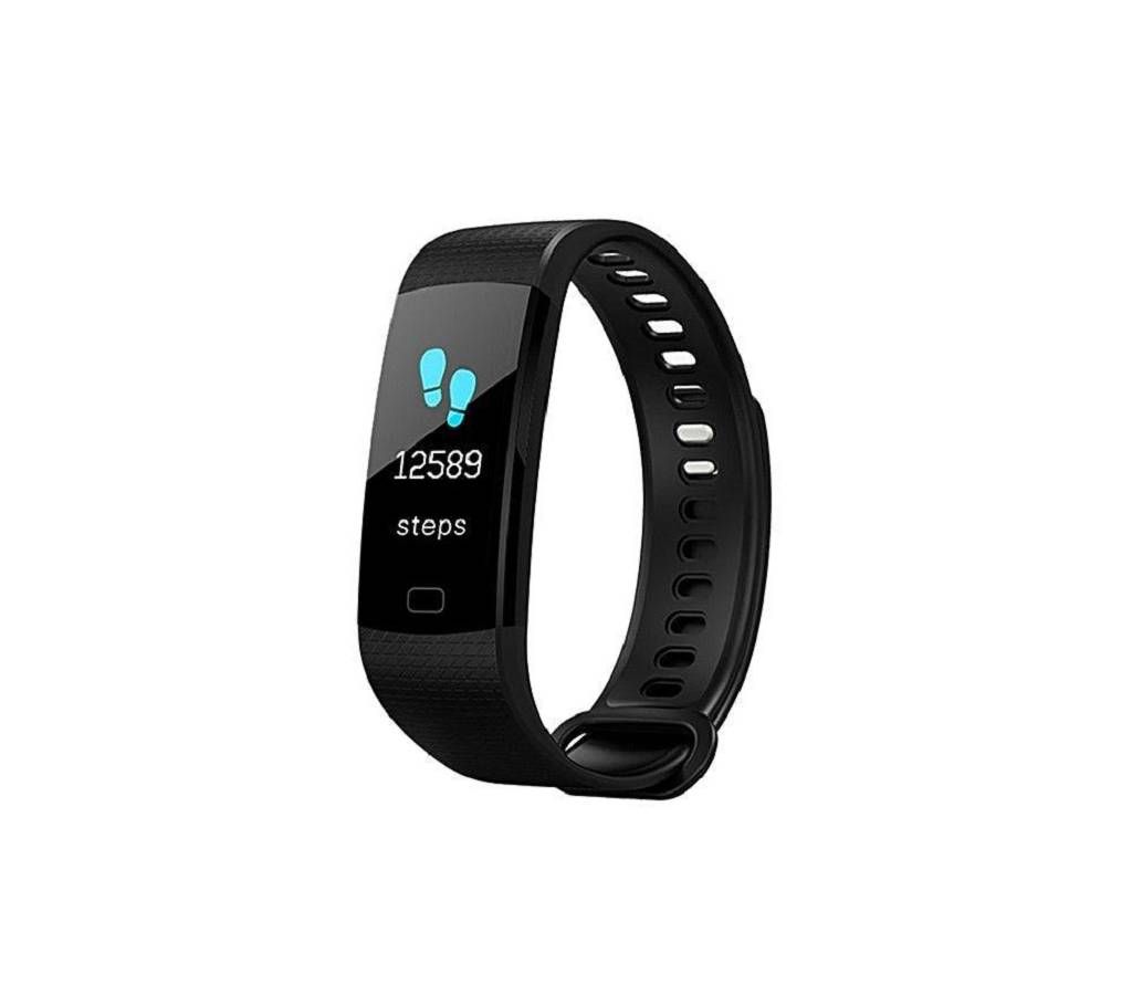 Ashraf International Y5 Smart Band Heart Rate Monitor Fitness Bracelet Color Screen Blood Pressure-black