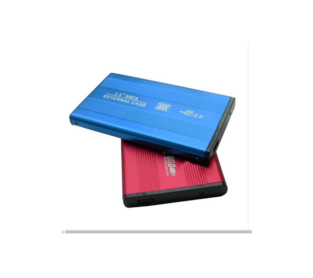 HDD Enclosure USB 2.0 External Hard Disk Case with USB Cable and Pouch New