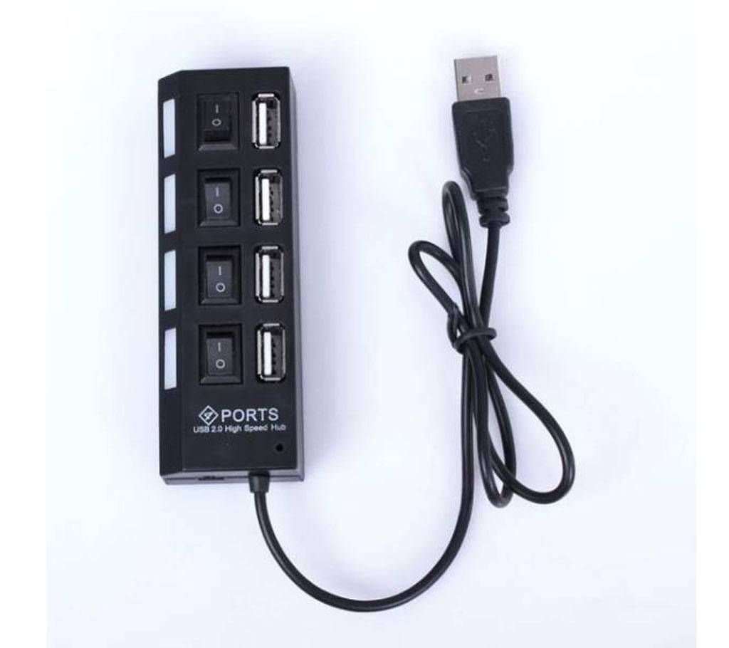 High speed 4 ports USB 2.0 HUB Each HUB with ON/OF