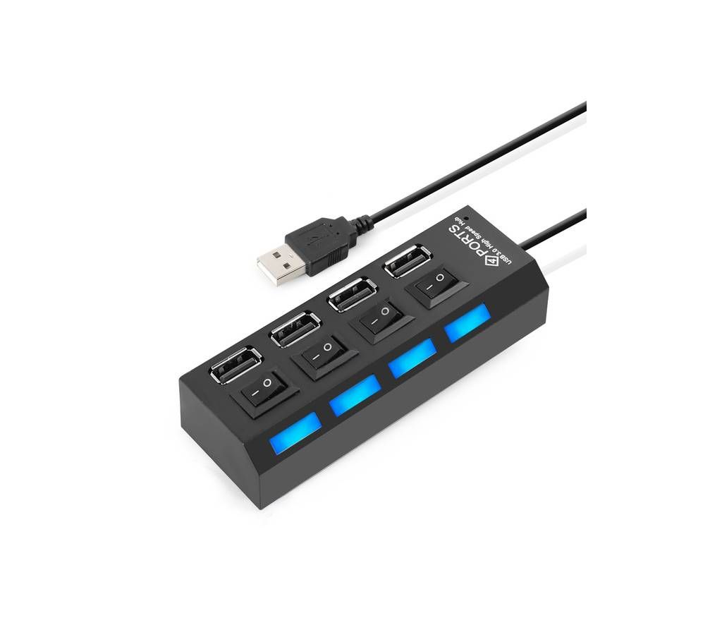 Usb hub 4 port 2.0 (1pis)