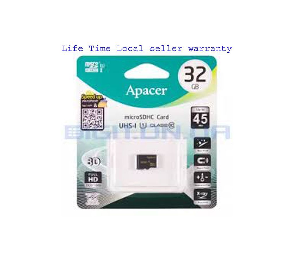 32GB MicroSDHC Card+ Adapter Cl-10 Acpacer