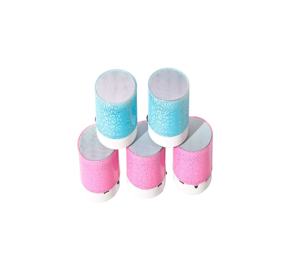 LED Light Mini Bluetooth Speaker - Blue & Red-1pcs 