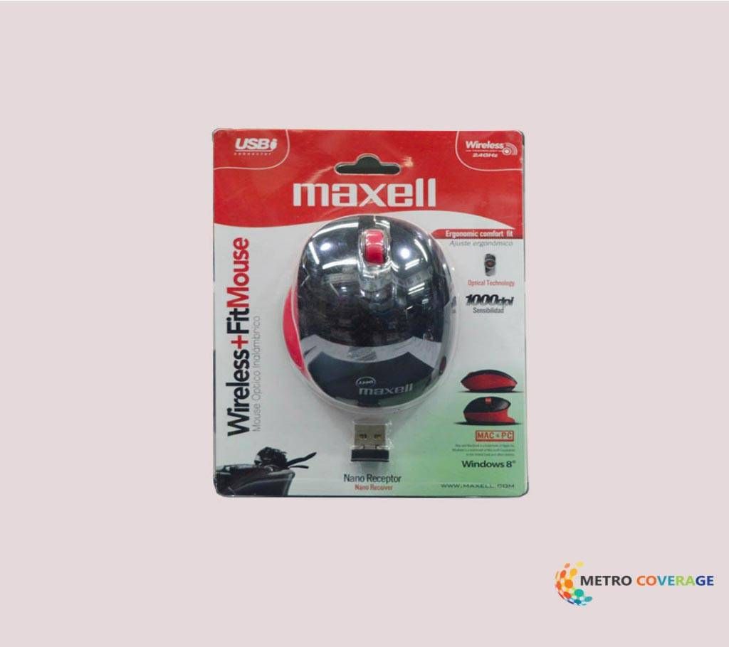 Maxell MOWL-390 WIRELESS+FITMOUSE Black/Blue 
